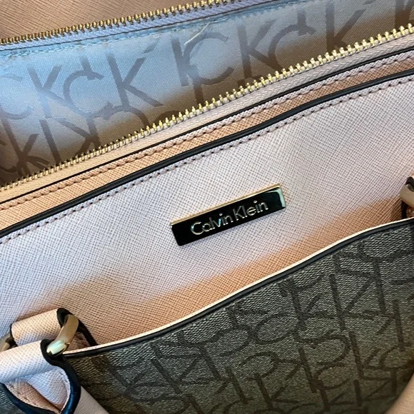 Calvin Klein Blush and Taupe Satchel - Picture 2 of 14
